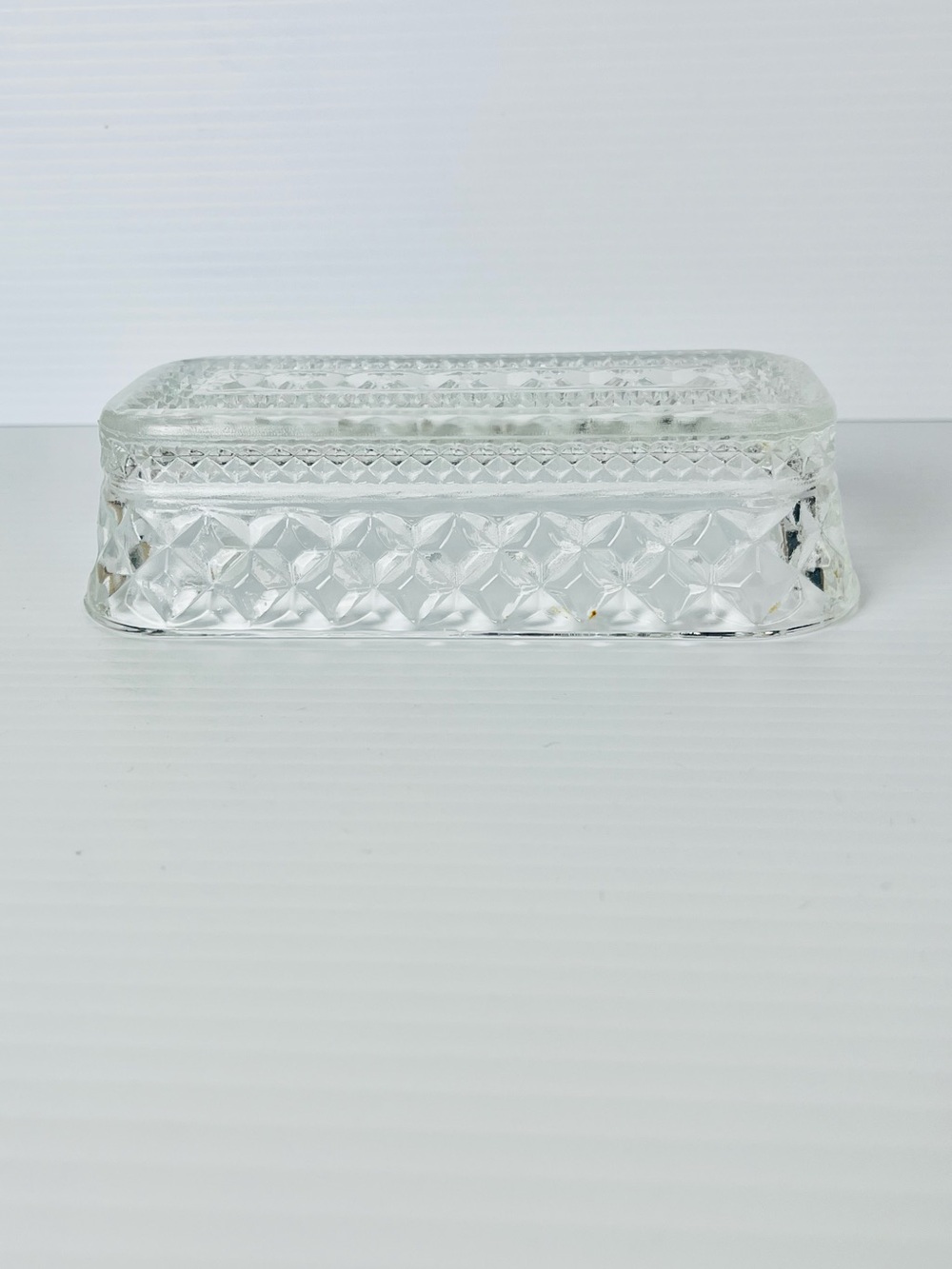 Glass Vintage Anchor Hocking Wexford butter Dish Lid